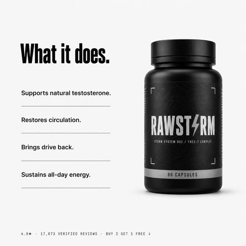 Rawstorm: Natural Testosterone & Bedroom Performance